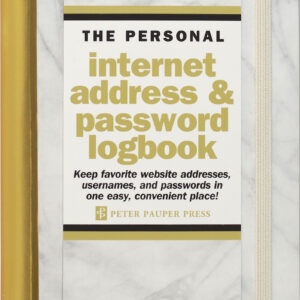 Peter Pauper Press Marble Internet Address & Password Logbook