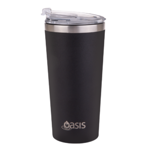 Oasis - Stainless steel double wall insulated travel mug 480ml - Matte black