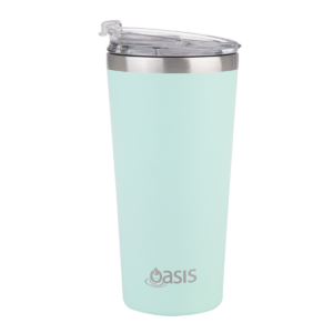 Oasis - Stainless steel double wall insulated travel mug 480ml - Matte mint