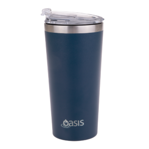 Oasis - Stainless steel double wall insulated travel mug 480ml - Navy