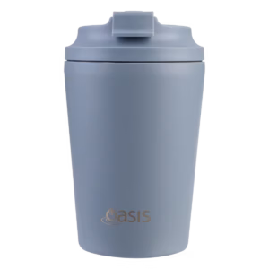 Oasis- Ceramic lined double wall insulated coffee cup - 360ml Hazy Blue