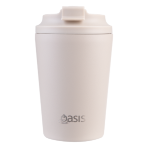 Oasis- Ceramic lined double wall insulated coffee cup - 360ml - Oat