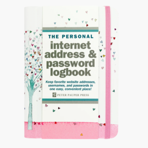 Tree of Hearts Internet Address & Password Logbook