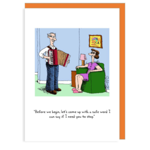 Cartoon Greeting Card - Safe Word