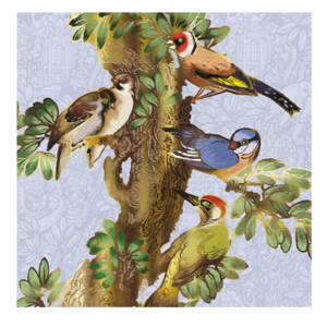 Embossed Card-Birdworld