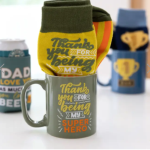 Father's Day Super Hero Mug & Sock Set