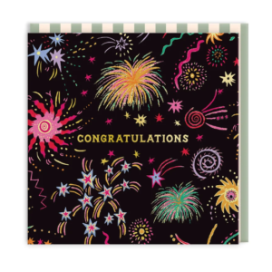 Cath Kidston Mini Square "Fireworks" Greeting Card