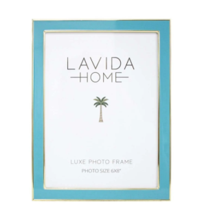 LaVida Frame-Aqua/Gold-6x8