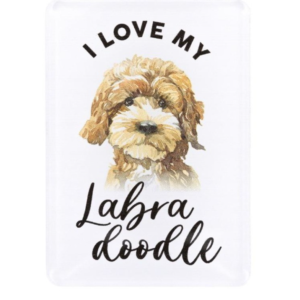 Pet Lovers Labradoodle 7cm Acrylic Magnet