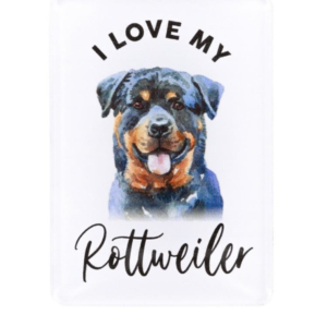Pet Lovers Rottweiler 7cm Acrylic Magnet