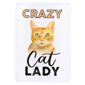 Pet Lovers Crazy Cat Lady 7cm Acrylic Magnet